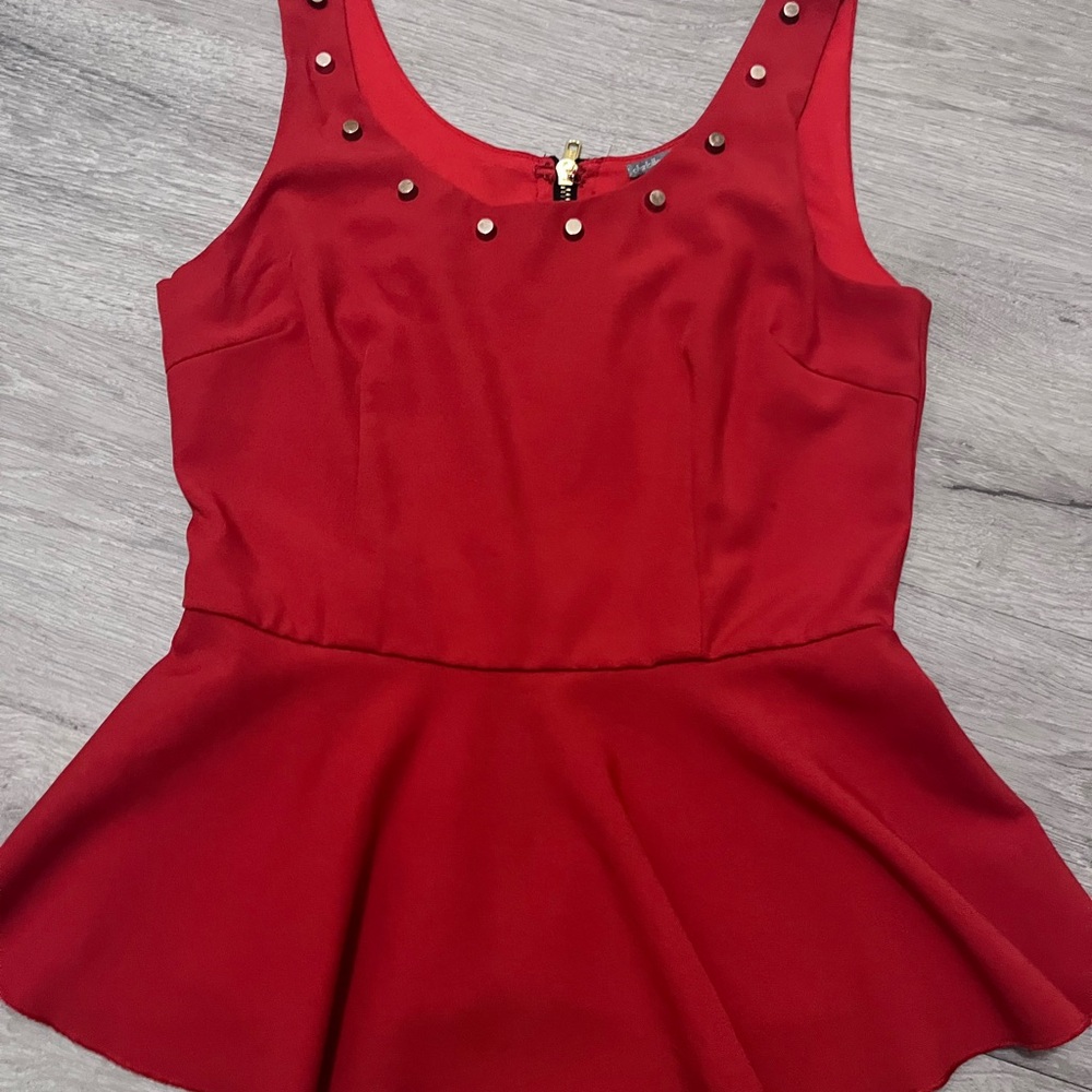Charlotte Russe Vibrant Red Top